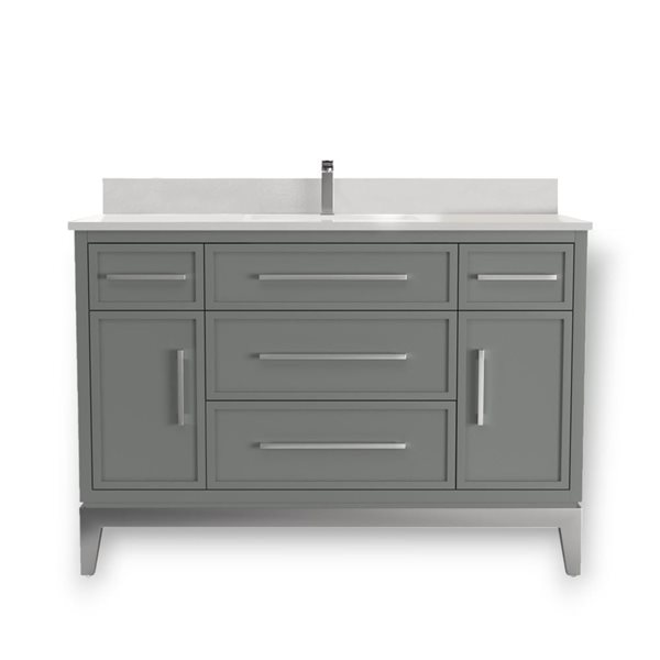 Urban Woodcraft Barrington 48-in Sink Bathroom Vanity - Grey