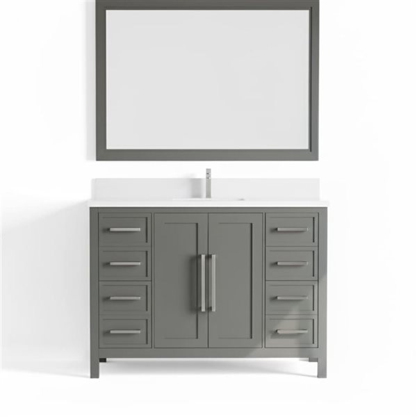 Urban Woodcraft Acadian 48-in Bathroom Vanity - Grey