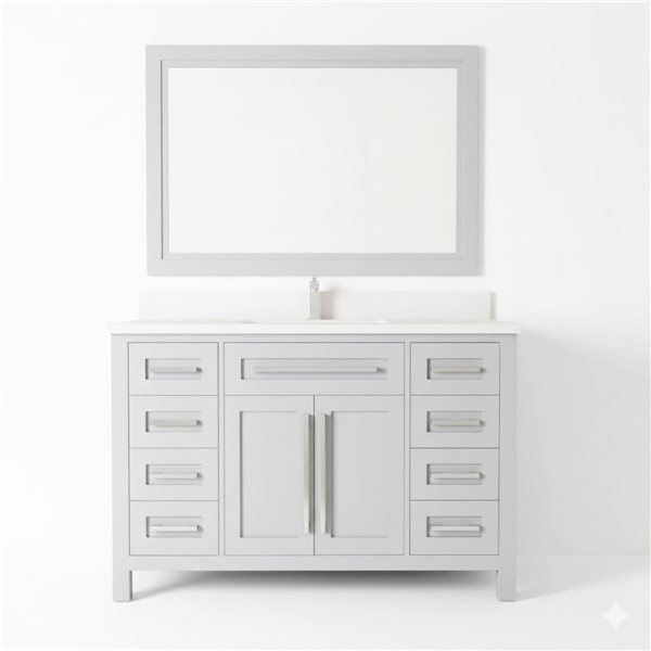 Urban Woodcraft Borneo 48-in Bathroom Vanity - Grey