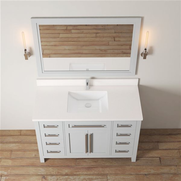 Urban Woodcraft Borneo 48-in Bathroom Vanity - Grey