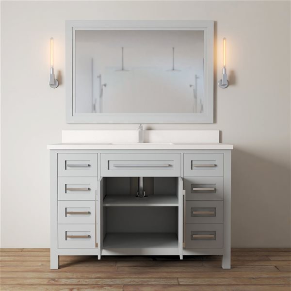 Urban Woodcraft Borneo 48-in Bathroom Vanity - Grey