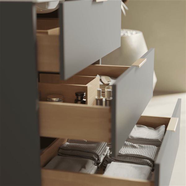 Urban Woodcraft Haldon 30-in Bathroom Vanity - Grey