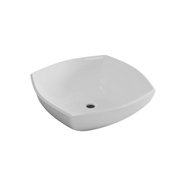 Valley Bath & Kitchen Vitreous China Square Above Counter Vessel Bathroom Sink