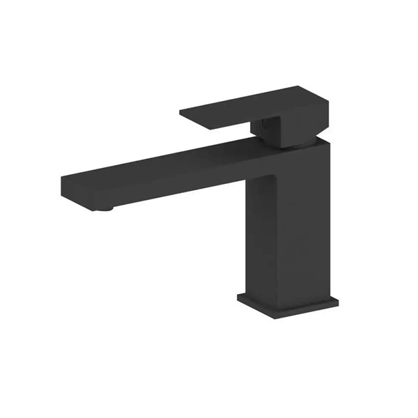 Agua Canada Sacha 5.8-gal/min Single Square Deck-Mount Bathtub Faucet - Matte Black