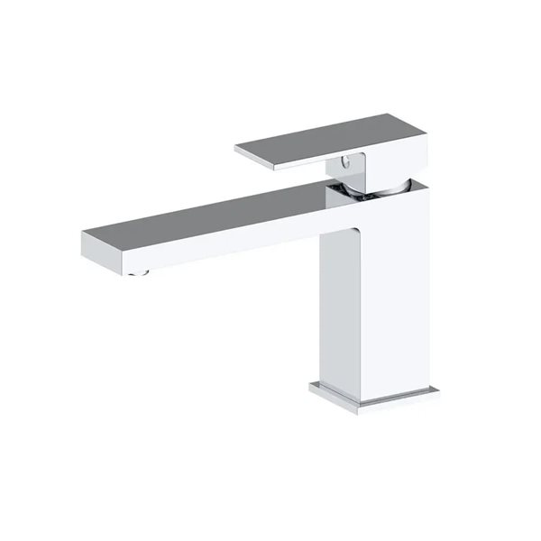 Agua Canada Sacha 5.8-gal/min Single Square Deck-Mount Bathtub Faucet - Polished Chrome