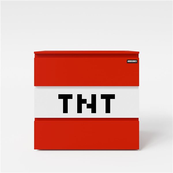 Phoenix 31.5 x 30.4 x 16.3-in Red/White Composite Minecraft TNT Chest w/ LED Light