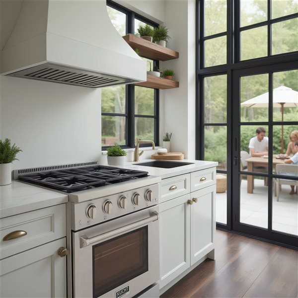 KUCHT Professional 30-in Natural Gas Range 4.2-ft³ Convection Oven w/ True Simmer Burners - Stainless Steel