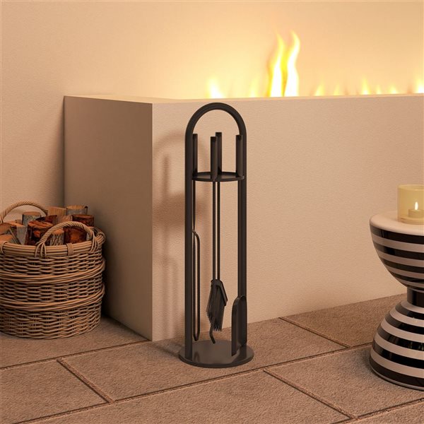 Outsunny 5-Pcs Stainless Steel Fireplace Tool Set
