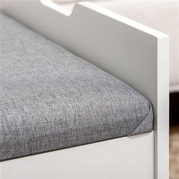 HOMCOM 23.6-in W Vanity Table with Flip Top Mirror - White