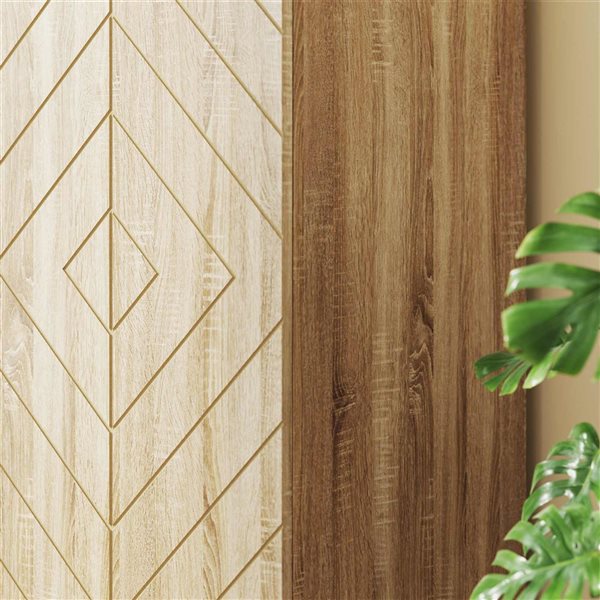 HOMCOM Shoe Storage Cabinet for 15 Pairs with Doors and Adjustable Shelves - Oak/Black