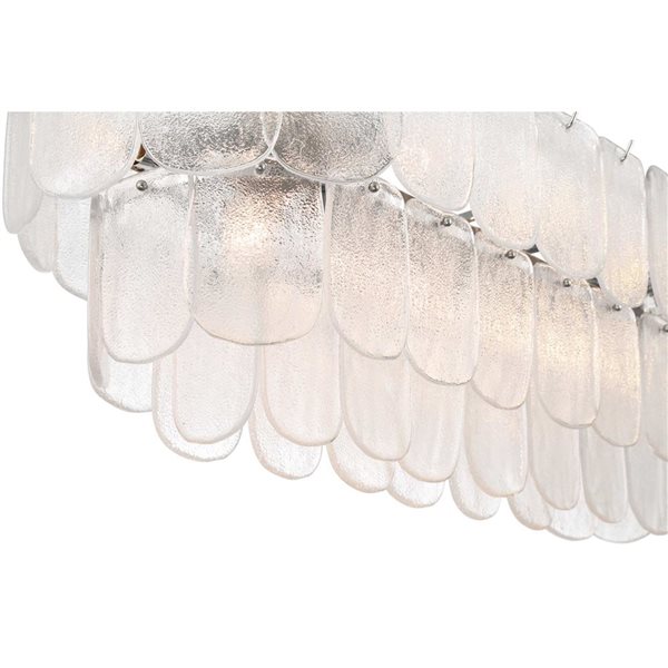 Artcraft Lighting Bianca 12-Light Island Light w/ Piastra Type Glass - Polished Nickel