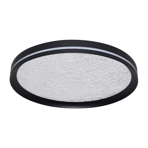 Artcraft Lighting Luna Integrated LED 12-in Flush Mount Ceiling Light - Black