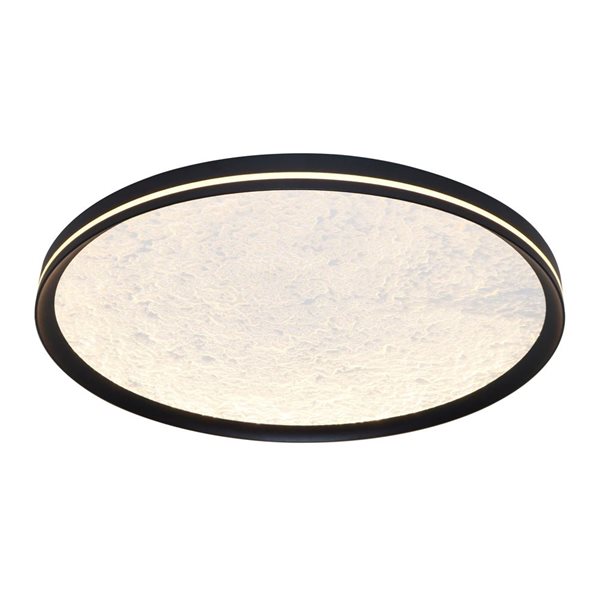 Artcraft Lighting Luna Integrated LED 12-in Flush Mount Ceiling Light - Black