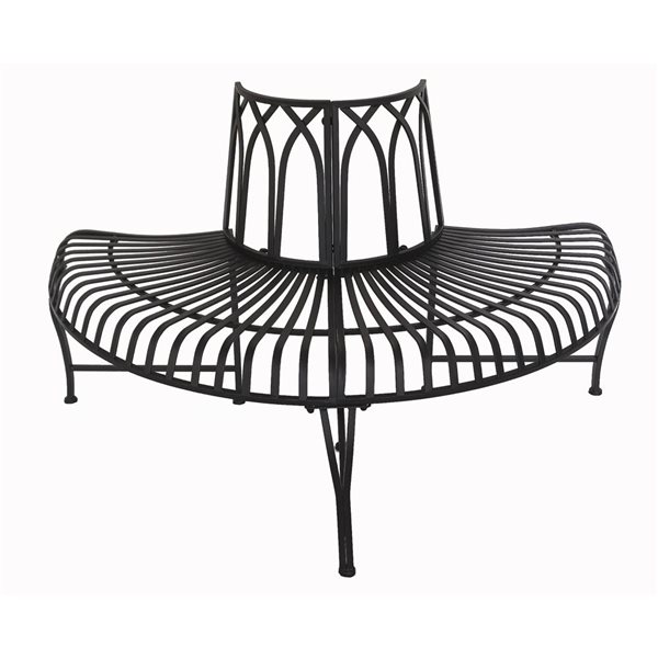 Hi-Line Gift LTD Black Semi-Circle Tree Wrap  Garden Bench