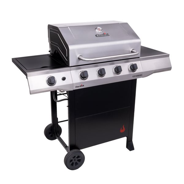 Charbroil Performance Series 4-Burner Propane Gas Barbecue w/ Side Burner - Silver
