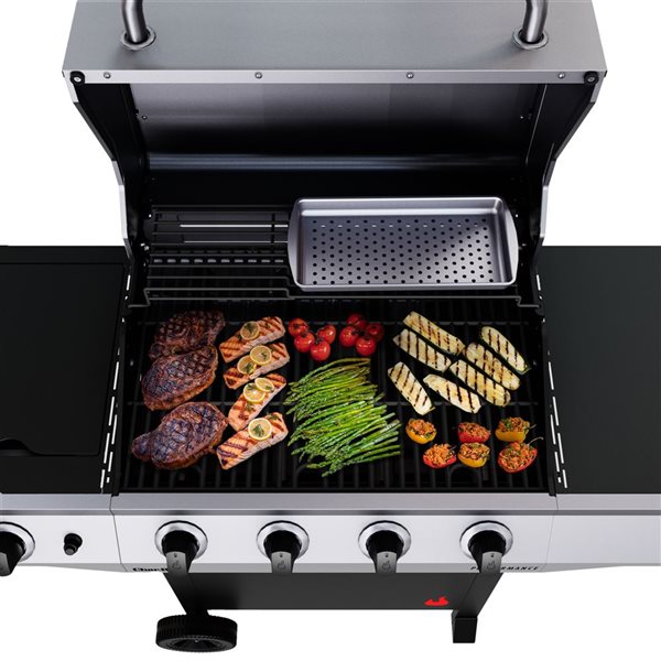 Charbroil Performance Series 4-Burner Propane Gas Barbecue w/ Side Burner - Silver