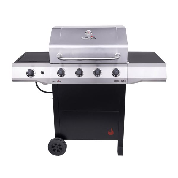 Charbroil Performance Series 4-Burner Propane Gas Barbecue w/ Side Burner - Silver