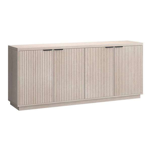 Hailey Home Mansfield 68-in Alder White Wide Fluted Buffet Table