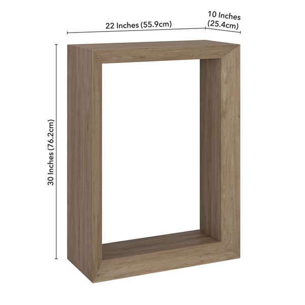 Hailey Home Osmond 22-in Antiqued Gray Oak Wide Console Table