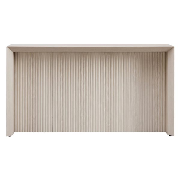 Hailey Home Piedmont 56-in Alder White Wide Fluted Console Table