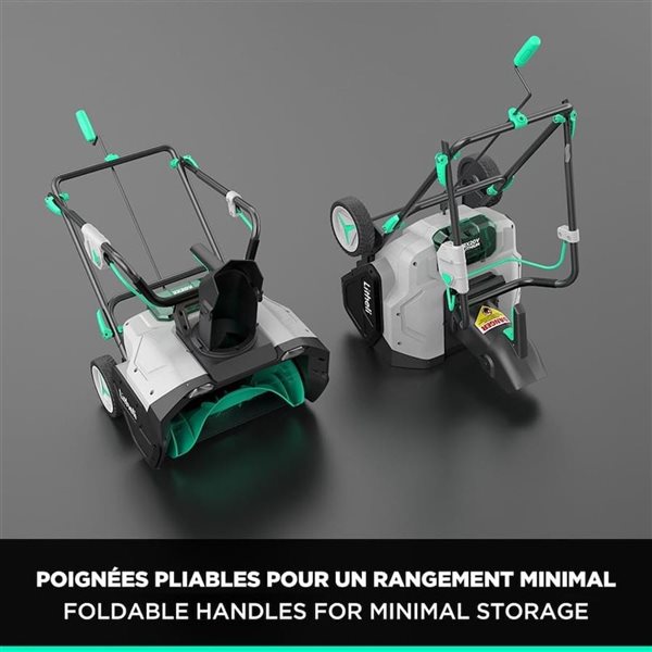 Litheli E1 SERIES 20" SNOW BLOWER 2x20V 4.0Ah BATTERY ＆Charger