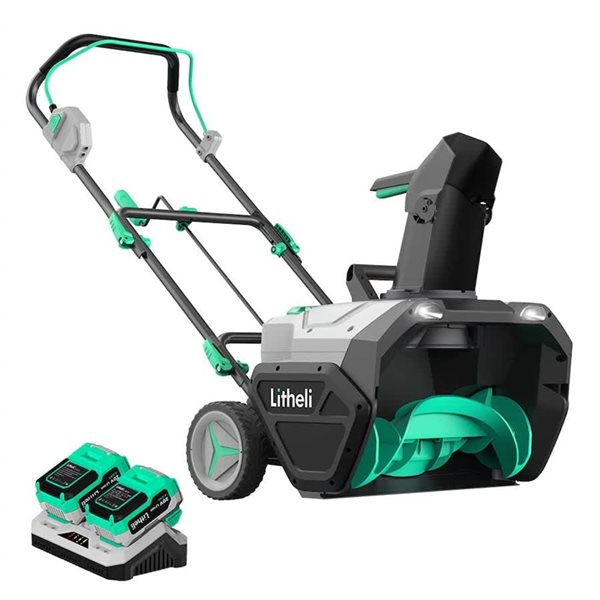 Litheli E1 SERIES 20" SNOW BLOWER 2x20V 4.0Ah BATTERY ＆Charger