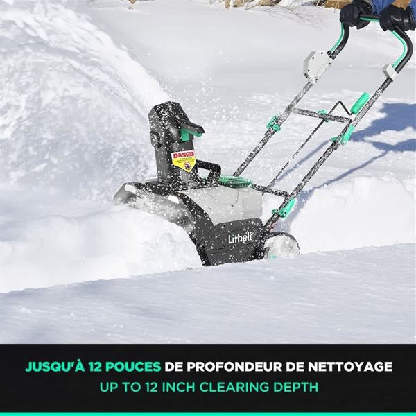 Litheli E1 SERIES 20" SNOW BLOWER 2x20V 4.0Ah BATTERY ＆Charger