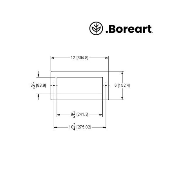 Boreart 4 x 10-in White Steel Chevron-Pattern Wall Vent Grille