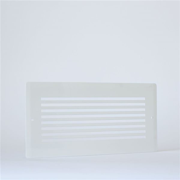 Boreart 4 x 10-in White Steel Linear-Pattern Wall Vent Grille