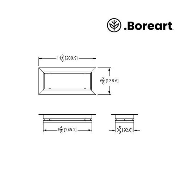 Boreart PREMIUM 4 x 10-in White Chevron Pattern Steel Floor Resgister