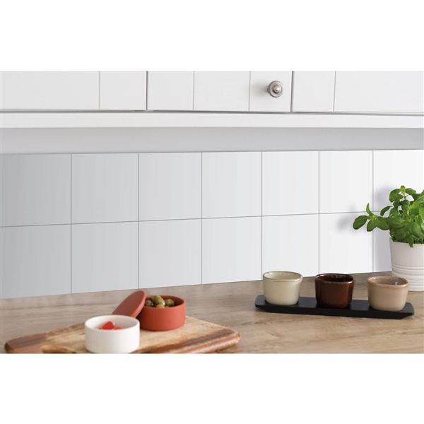 DC Fix Self Adhesive Wall Tiles - White - 6/Pk