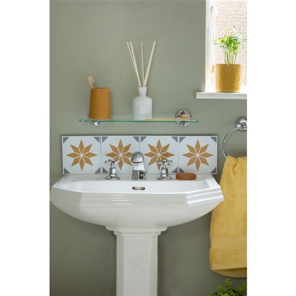 DC Fix Self Adhesive Wall Tiles - Gold Star - 6/Pk