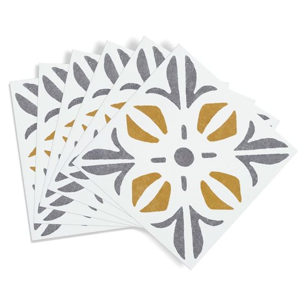 DC Fix Self Adhesive Wall Tiles - Gold Floral - 6/Pk