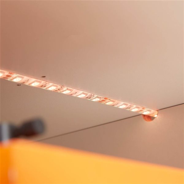 HOMCOM High Gloss TV Cabinet Stand for TVs up to 60-in with LED Lights - White