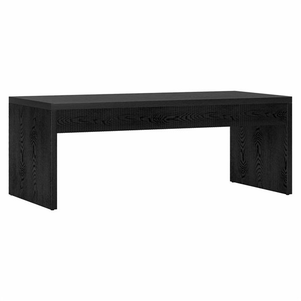 Hailey Home Lawrence 48-in Black Grain Fluted Coffee Table