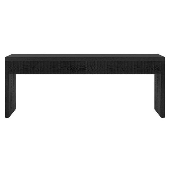 Hailey Home Lawrence 48-in Black Grain Fluted Coffee Table