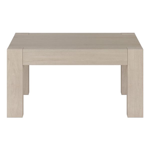Hailey Home Langston 34-in Alder White Square Coffee Table