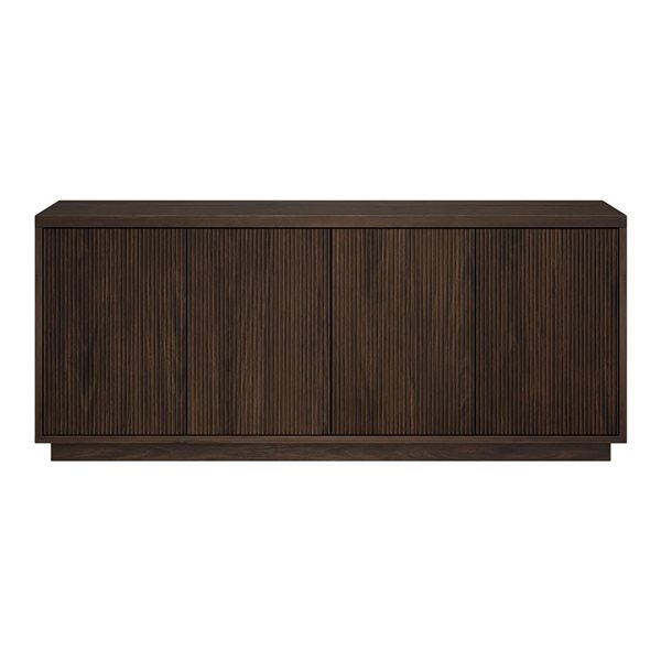 Hailey Home Hanson Alder Brown Fluted TV Stand for TV's up to 65-in