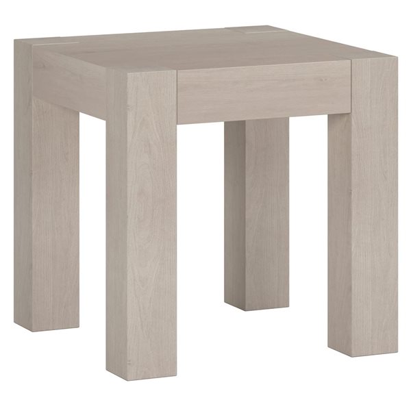Hailey Home Langston 22-in Alder White Square Side Table