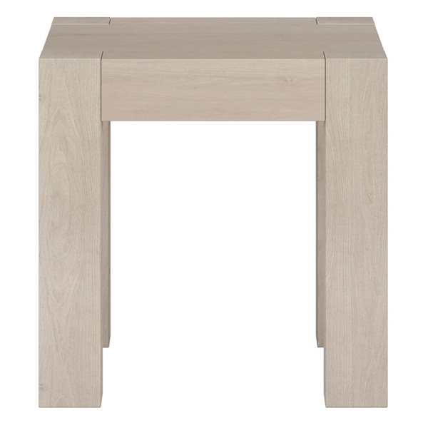 Hailey Home Langston 22-in Alder White Square Side Table