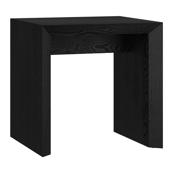 Hailey Home Oswin 22-in Black Grain Side Table