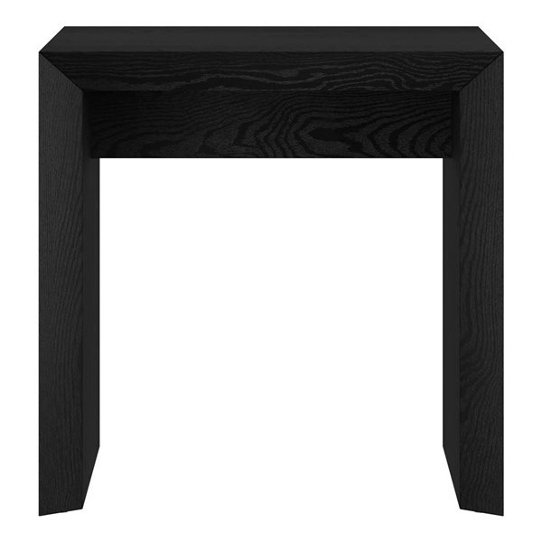 Hailey Home Oswin 22-in Black Grain Side Table