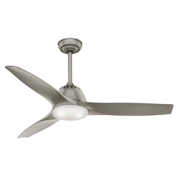 Hunter Casablanca 52-in Wisp Ceiling Fan w/ LED Light and Handheld Remote - Painted Pewter