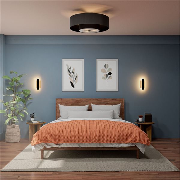 Hunter Brookside 30-in Ceiling Fan with LED Light and Handheld Remote - Matte Black