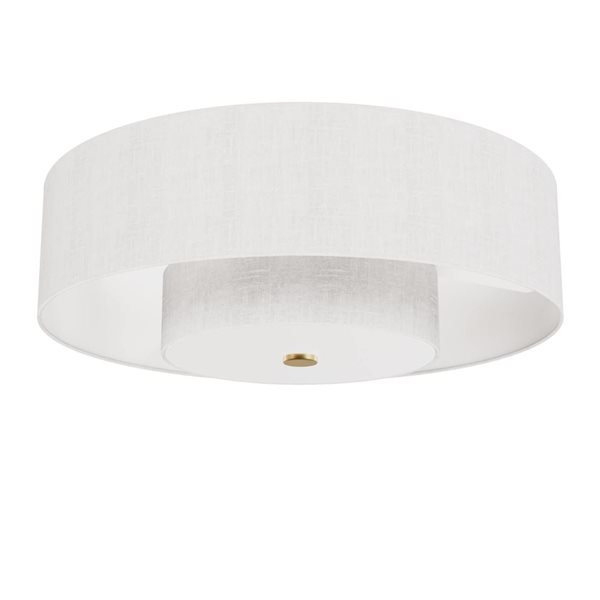 Hunter Brookside 30-in Ceiling Fan w/ LED Light and Handheld Remote - Luxe Gold