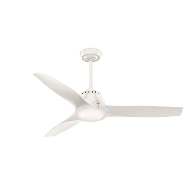 Hunter Casablanca 52-in Wisp Ceiling Fan w/ LED Light and Handheld Remote - White