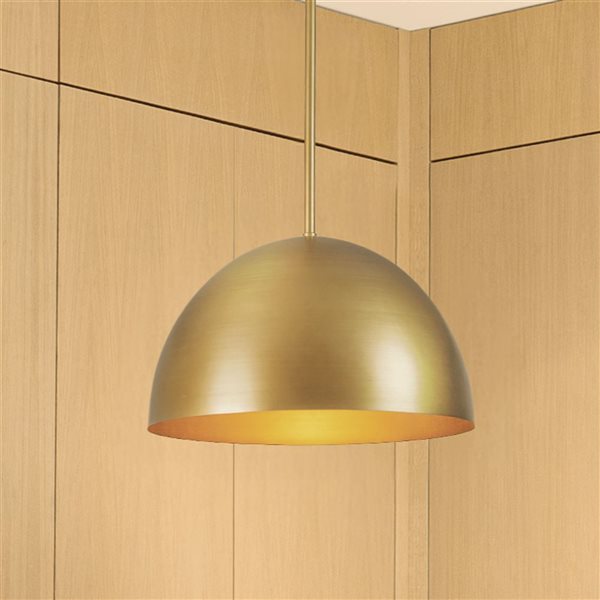 Hunter Erling 1-Light Pendant Light - Luxe Gold