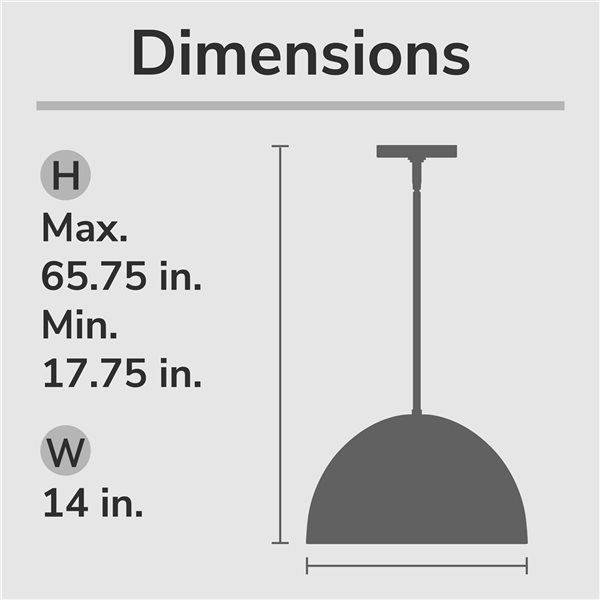 Hunter Erling 1-Light Pendant Light - Luxe Gold