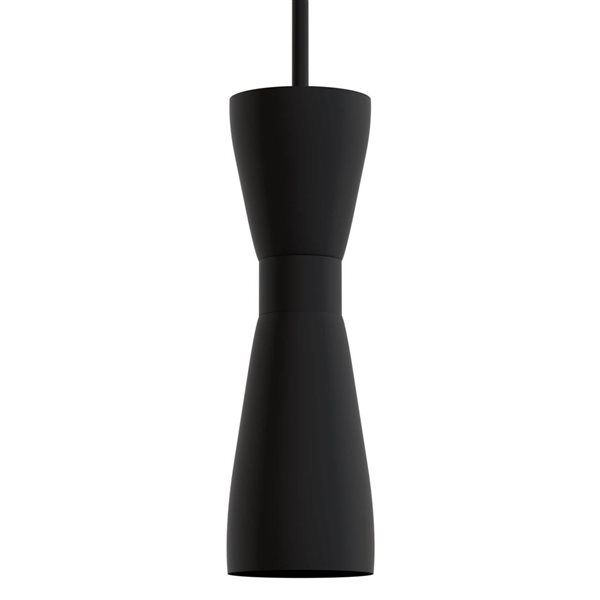 Hunter Zola 1-Light Mini Pendant Light w/ Chain - Matte Black