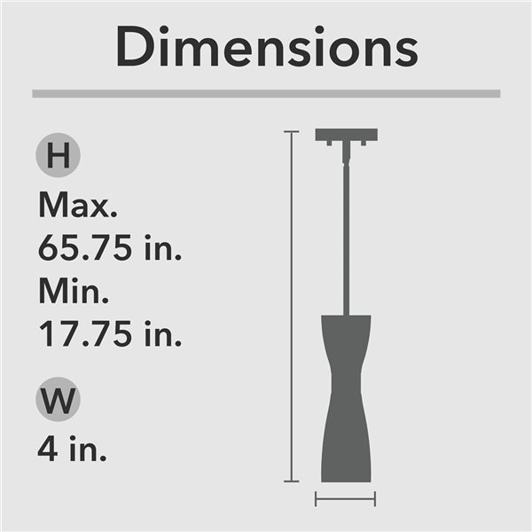 Hunter Zola 1-Light Mini Pendant Light w/ Chain - Matte Black